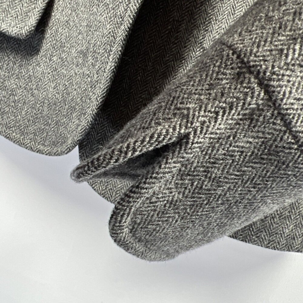 J Crew Womens  Blazer Size 8 Wool Blend Herringbone One Button Long Sleeve Lined - Picture 7 of 9